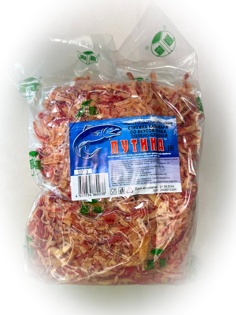 Кальмар стружка со вкусом краба "Розовая" (ПУТИНА) в Туле